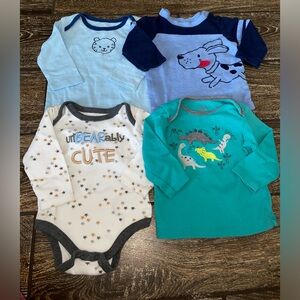 Baby boy long sleeve onesie bundle